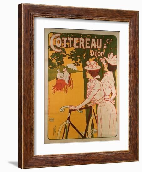 Poster Advertising Cottereau and Dijon Bicycles-Ferdinand Misti-mifliez-Framed Giclee Print