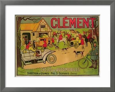 Poster Advertising Cycles And Motorcars Clement Pre Saint Gervais 1906 Giclee Print French School Art Com