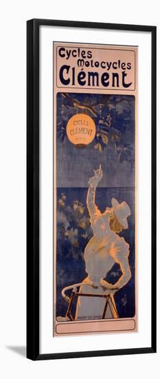 Poster Advertising Cycles Clement, Paris, Printed Bourgerie and Cie., C.1895 (Colour Litho)-Ferdinand Misti-mifliez-Framed Giclee Print