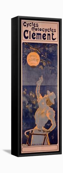 Poster Advertising Cycles Clement, Paris, Printed Bourgerie and Cie., C.1895 (Colour Litho)-Ferdinand Misti-mifliez-Framed Premier Image Canvas