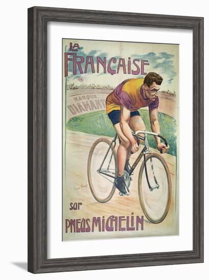 Poster Advertising Cycles 'La Francaise' on 'Michelin' Tyres-Privat Livemont-Framed Giclee Print