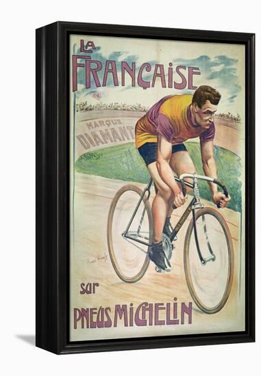 Poster Advertising Cycles 'La Francaise' on 'Michelin' Tyres-Privat Livemont-Framed Premier Image Canvas