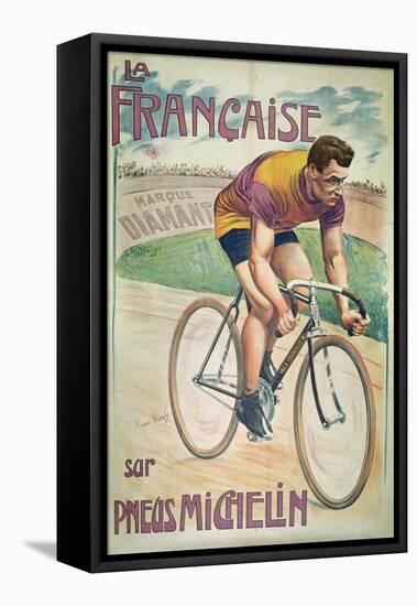 Poster Advertising Cycles 'La Francaise' on 'Michelin' Tyres-Privat Livemont-Framed Premier Image Canvas