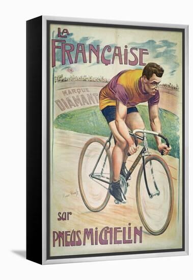 Poster Advertising Cycles 'La Francaise' on 'Michelin' Tyres-Privat Livemont-Framed Premier Image Canvas