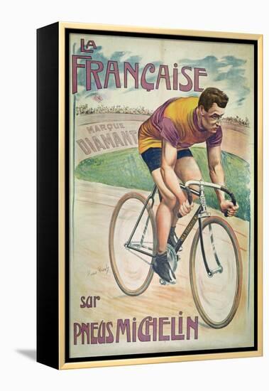 Poster Advertising Cycles 'La Francaise' on 'Michelin' Tyres-Privat Livemont-Framed Premier Image Canvas