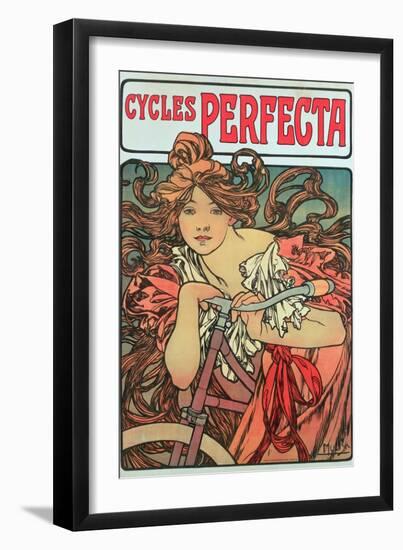 Poster Advertising 'Cycles Perfecta', 1902-Alphonse Mucha-Framed Giclee Print