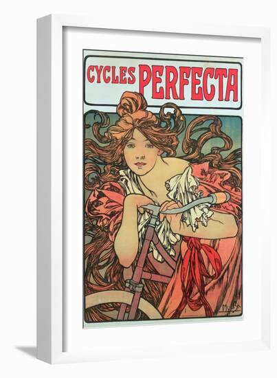 Poster Advertising 'Cycles Perfecta', 1902-Alphonse Mucha-Framed Giclee Print