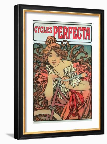 Poster Advertising 'Cycles Perfecta', 1902-Alphonse Mucha-Framed Giclee Print