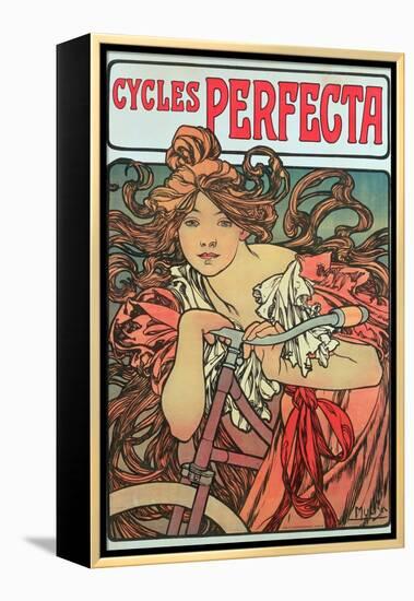 Poster Advertising 'Cycles Perfecta', 1902-Alphonse Mucha-Framed Premier Image Canvas