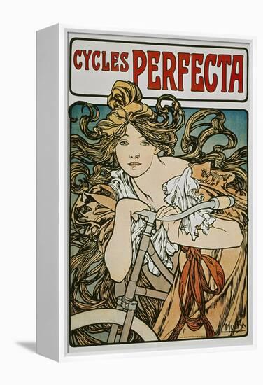 Poster Advertising 'Cycles Perfecta', 1902-Alphonse Mucha-Framed Premier Image Canvas