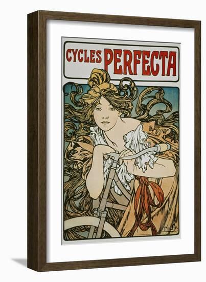 Poster Advertising 'Cycles Perfecta', 1902-Alphonse Mucha-Framed Giclee Print