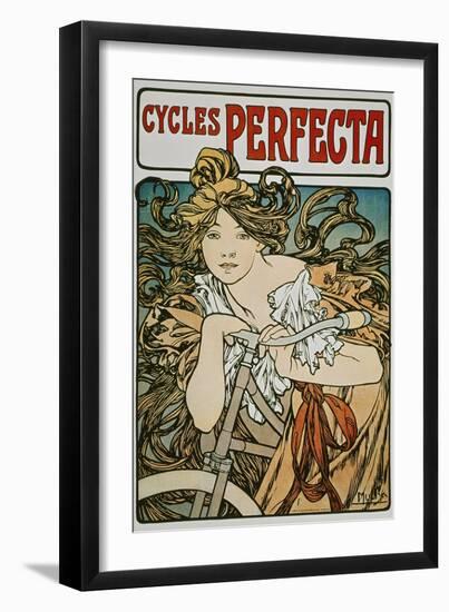 Poster Advertising 'Cycles Perfecta', 1902-Alphonse Mucha-Framed Giclee Print