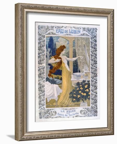 Poster Advertising 'Eau De Lubin', C.1900-Eugene Grasset-Framed Giclee Print