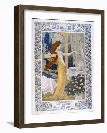 Poster Advertising 'Eau De Lubin', C.1900-Eugene Grasset-Framed Giclee Print