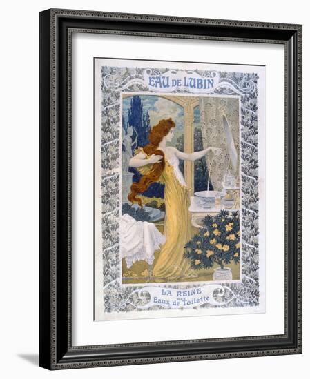 Poster Advertising 'Eau De Lubin', C.1900-Eugene Grasset-Framed Giclee Print