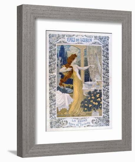 Poster Advertising 'Eau De Lubin', C.1900-Eugene Grasset-Framed Giclee Print