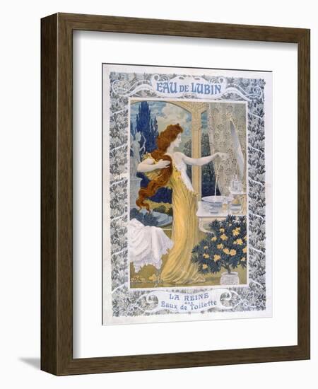 Poster Advertising 'Eau De Lubin', C.1900-Eugene Grasset-Framed Giclee Print