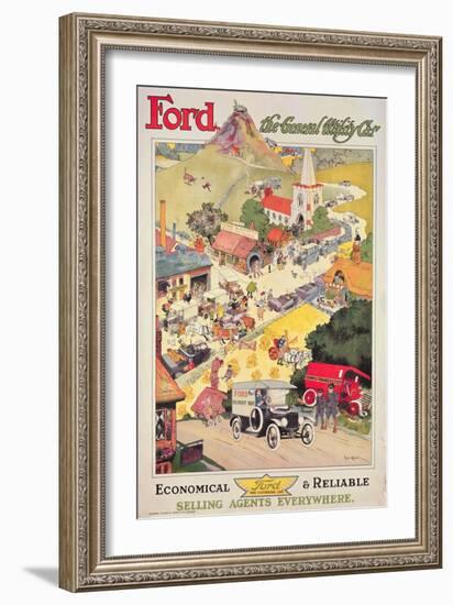 Poster Advertising Ford - the General Utility Car, c.1912-Oswald Hamilton Cuningham-Framed Giclee Print