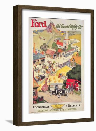 Poster Advertising Ford - the General Utility Car, c.1912-Oswald Hamilton Cuningham-Framed Giclee Print