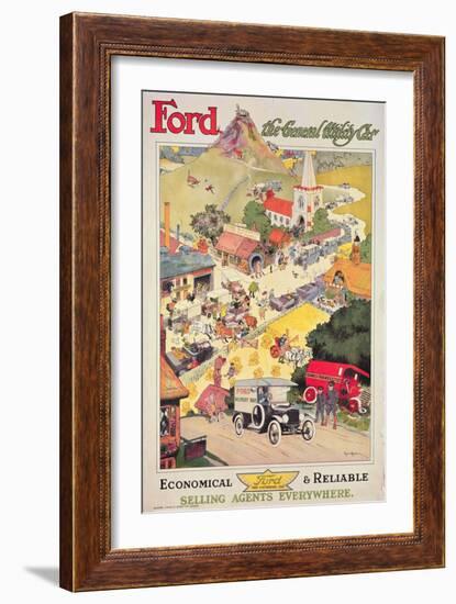 Poster Advertising Ford - the General Utility Car, c.1912-Oswald Hamilton Cuningham-Framed Giclee Print