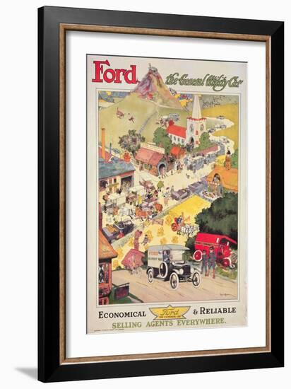 Poster Advertising Ford - the General Utility Car, c.1912-Oswald Hamilton Cuningham-Framed Giclee Print