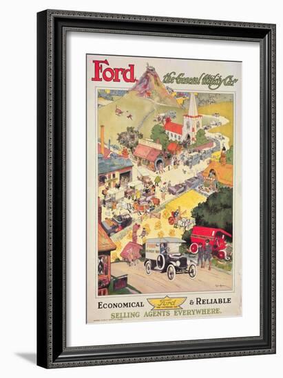 Poster Advertising Ford - the General Utility Car, c.1912-Oswald Hamilton Cuningham-Framed Giclee Print