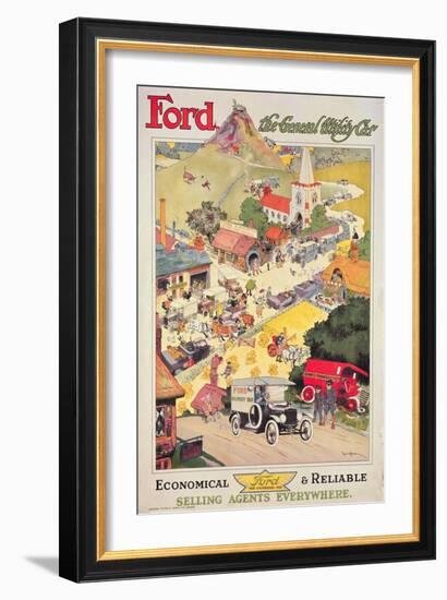 Poster Advertising Ford - the General Utility Car, c.1912-Oswald Hamilton Cuningham-Framed Giclee Print