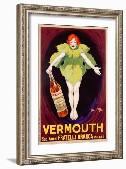 Poster Advertising 'Fratelli Branca' Vermouth, 1922-Jean D'Ylen-Framed Giclee Print