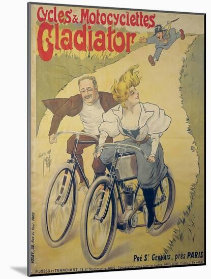 Poster Advertising Gladiator Bicycles and Motorcycles-Ferdinand Misti-mifliez-Mounted Giclee Print