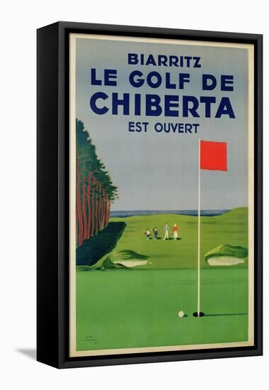 Poster Advertising Golfing Holidays in Biarritz, 1948-null-Framed Premier Image Canvas