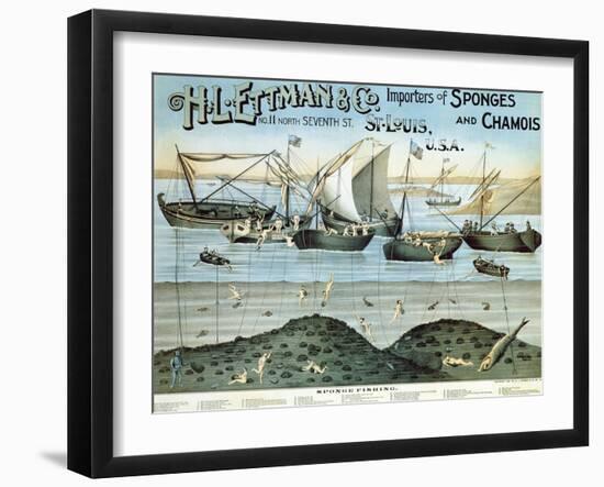 Poster Advertising 'H.L. Ettman and Co., Importers of Sponges and Chamois', 1897-null-Framed Giclee Print