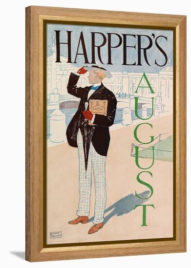 Poster Advertising Harper's New Monthly Magazine, August 1893 (Colour Lithograph)-Edward Penfield-Framed Premier Image Canvas