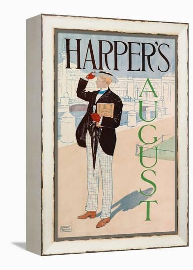 Poster Advertising Harper's New Monthly Magazine, August 1893 (Colour Lithograph)-Edward Penfield-Framed Premier Image Canvas