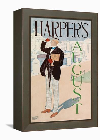 Poster Advertising Harper's New Monthly Magazine, August 1893 (Colour Lithograph)-Edward Penfield-Framed Premier Image Canvas