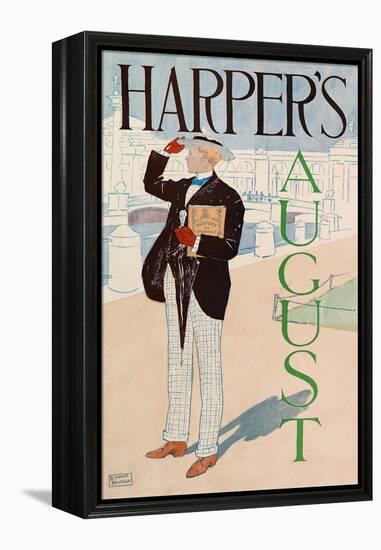 Poster Advertising Harper's New Monthly Magazine, August 1893 (Colour Lithograph)-Edward Penfield-Framed Premier Image Canvas