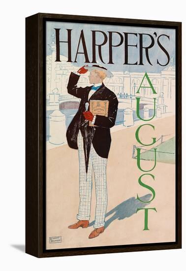 Poster Advertising Harper's New Monthly Magazine, August 1893 (Colour Lithograph)-Edward Penfield-Framed Premier Image Canvas