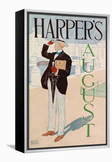 Poster Advertising Harper's New Monthly Magazine, August 1893 (Colour Lithograph)-Edward Penfield-Framed Premier Image Canvas