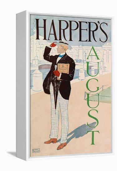 Poster Advertising Harper's New Monthly Magazine, August 1893 (Colour Lithograph)-Edward Penfield-Framed Premier Image Canvas