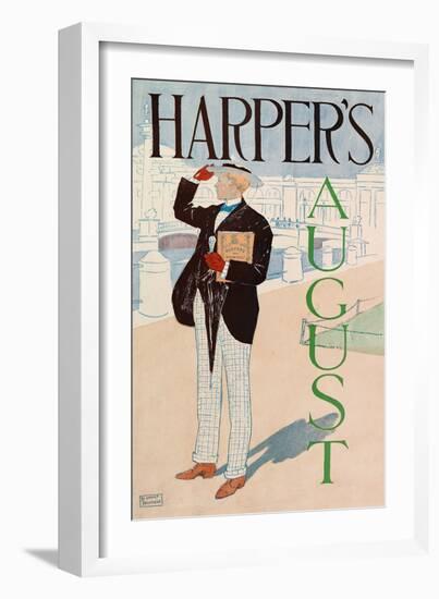 Poster Advertising Harper's New Monthly Magazine, August 1893 (Colour Lithograph)-Edward Penfield-Framed Giclee Print