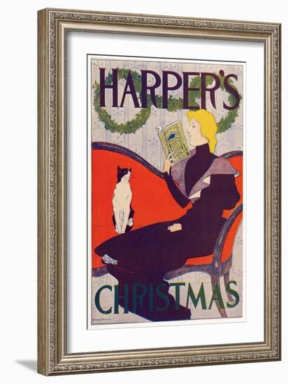 Poster Advertising Harper's New Monthly Magazine, Christmas 1894 (Colour Lithograph)-Edward Penfield-Framed Giclee Print