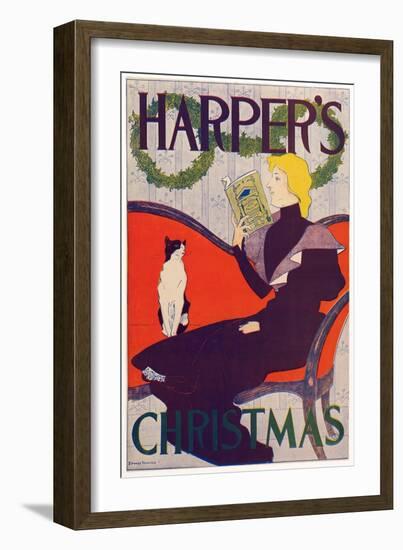 Poster Advertising Harper's New Monthly Magazine, Christmas 1894 (Colour Lithograph)-Edward Penfield-Framed Giclee Print