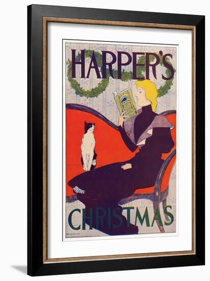 Poster Advertising Harper's New Monthly Magazine, Christmas 1894 (Colour Lithograph)-Edward Penfield-Framed Giclee Print