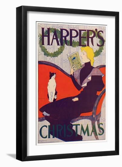 Poster Advertising Harper's New Monthly Magazine, Christmas 1894 (Colour Lithograph)-Edward Penfield-Framed Giclee Print