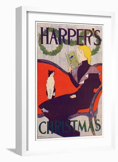 Poster Advertising Harper's New Monthly Magazine, Christmas 1894 (Colour Lithograph)-Edward Penfield-Framed Giclee Print