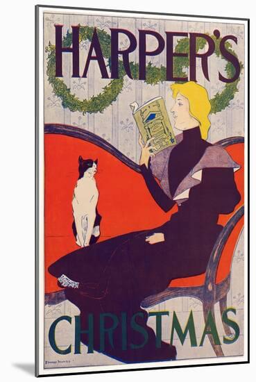 Poster Advertising Harper's New Monthly Magazine, Christmas 1894 (Colour Lithograph)-Edward Penfield-Mounted Giclee Print