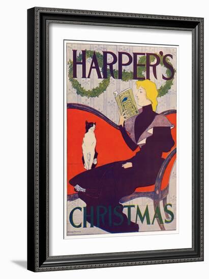 Poster Advertising Harper's New Monthly Magazine, Christmas 1894 (Colour Lithograph)-Edward Penfield-Framed Giclee Print