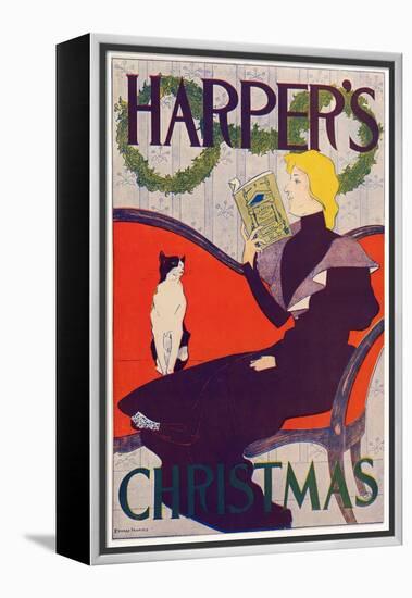 Poster Advertising Harper's New Monthly Magazine, Christmas 1894 (Colour Lithograph)-Edward Penfield-Framed Premier Image Canvas