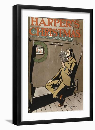 Poster Advertising Harper's New Monthly Magazine, Christmas 1897 (Colour Lithograph)-Edward Penfield-Framed Giclee Print