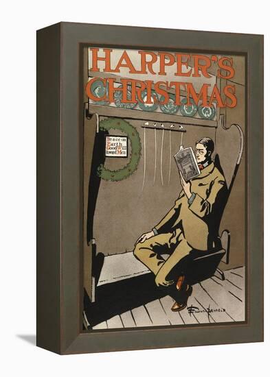Poster Advertising Harper's New Monthly Magazine, Christmas 1897 (Colour Lithograph)-Edward Penfield-Framed Premier Image Canvas