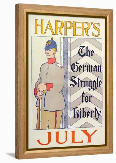 Poster Advertising Harper's New Monthly Magazine, July 1895 (Colour Lithograph)-Edward Penfield-Framed Premier Image Canvas